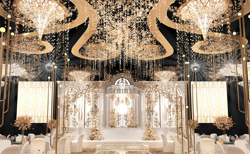 和布克赛尔花木兰喜事汇金色大厅效果展示